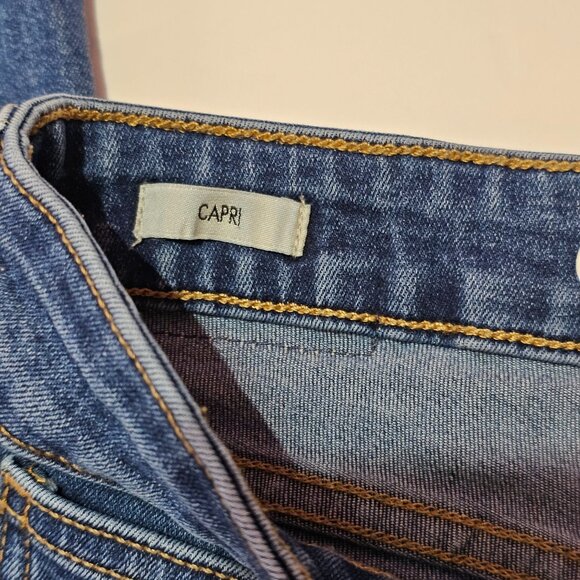 Calvin Klein Womens Dark Blue Skinny Leg Denim Jeans Sz 8 Mid-Rise Stretch Fit - Picture 10 of 11